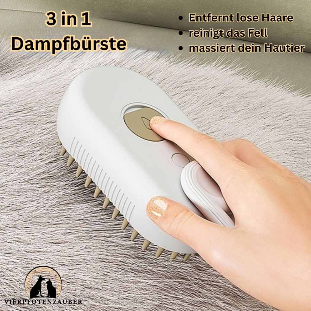 Steambrush Pro - Dampfbürste für Hunde und Katzen